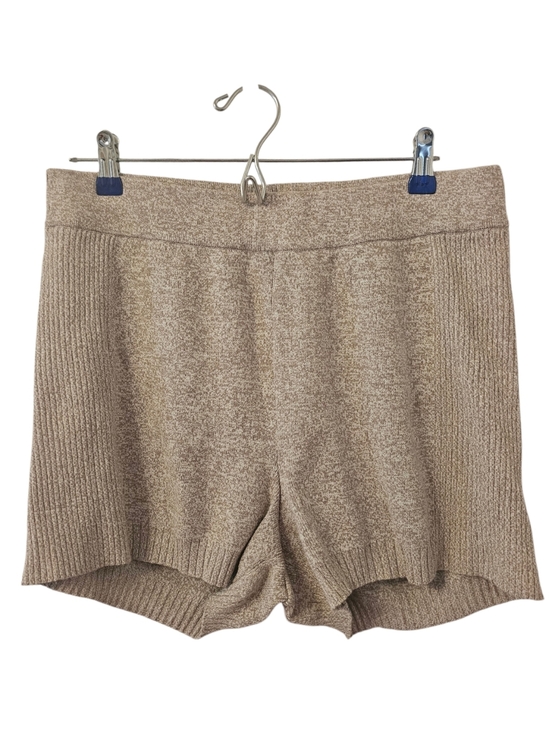 Dynamite Pants - Light Beige and White Dynamite Rib Yarn Shorts